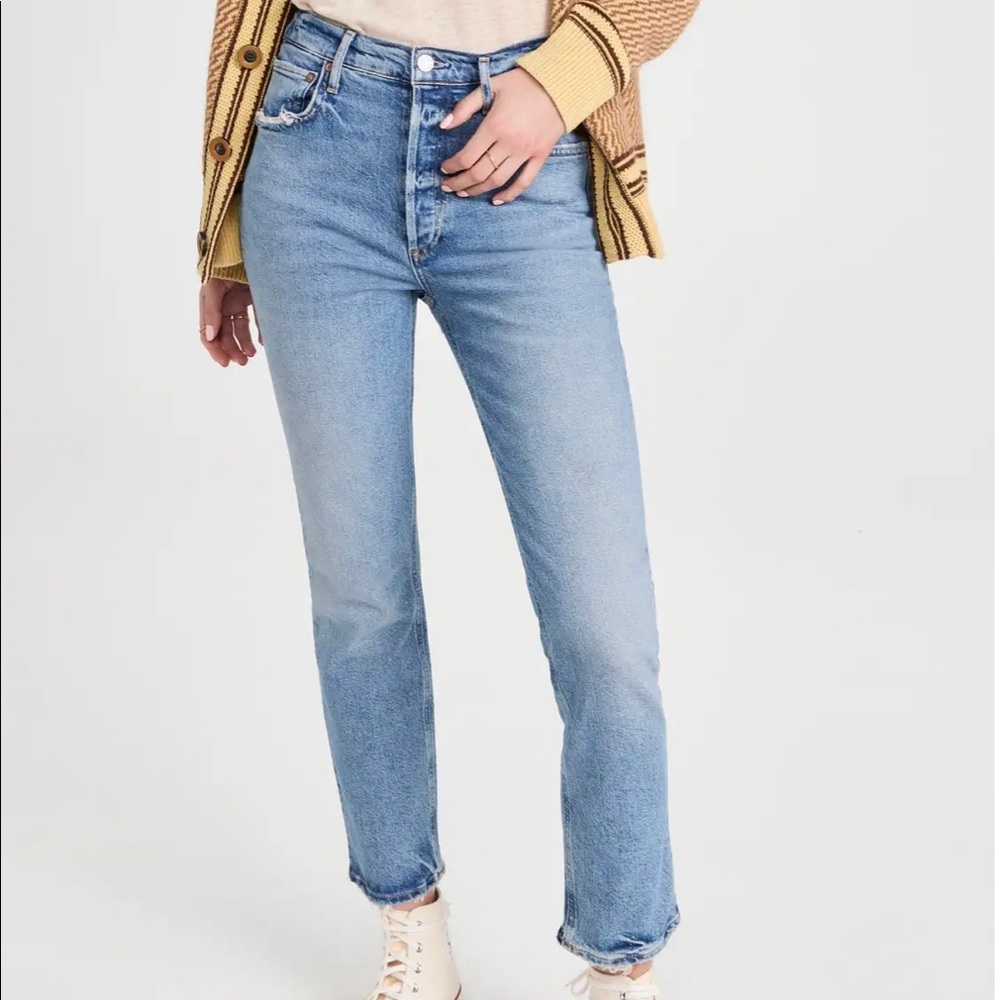 AGOLDE Riley long high rise jean size 27 in cove